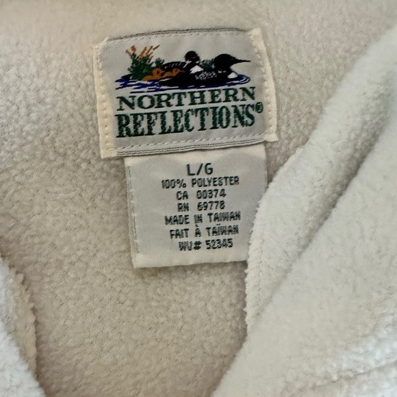 Vintage Northern Reflections Collared Fleece Sweater Size Large L - Picture 13 of 17